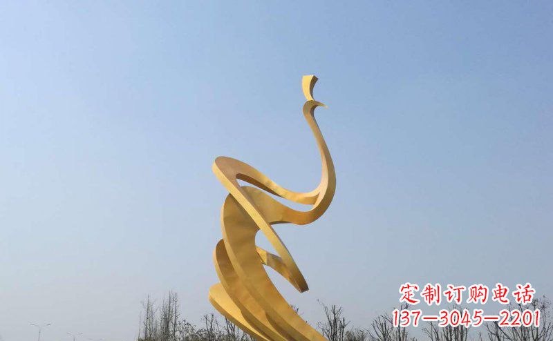 开封抽象凤凰不锈钢雕塑