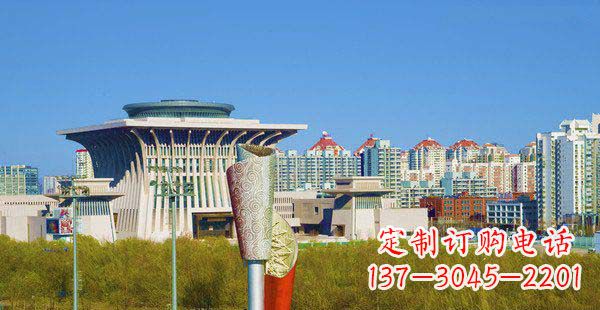 开封高端特色不锈钢抽象火炬雕塑