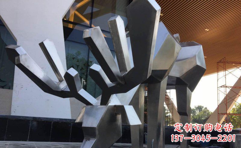 开封聚体雕塑抽象几何驯鹿
