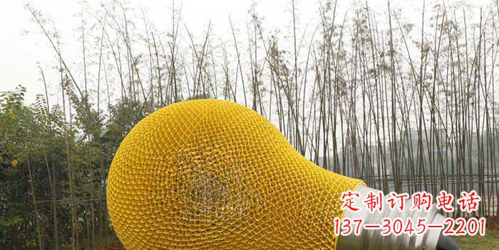 开封大型不锈钢灯泡雕塑