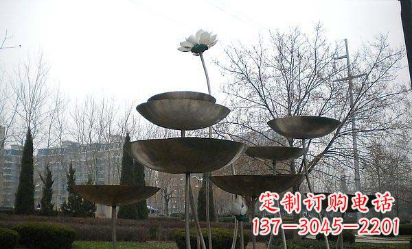 开封中领雕塑定制不锈钢荷花景观雕塑