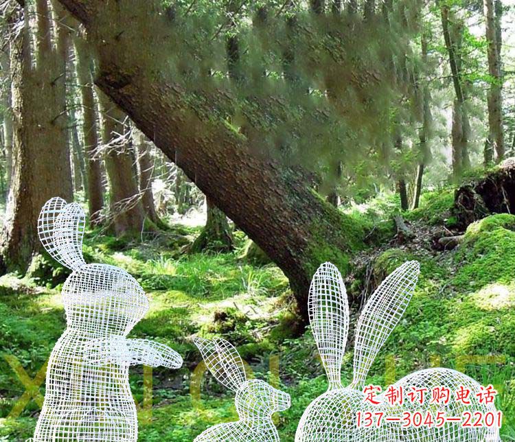 开封精美兔子雕塑,点缀你的公园