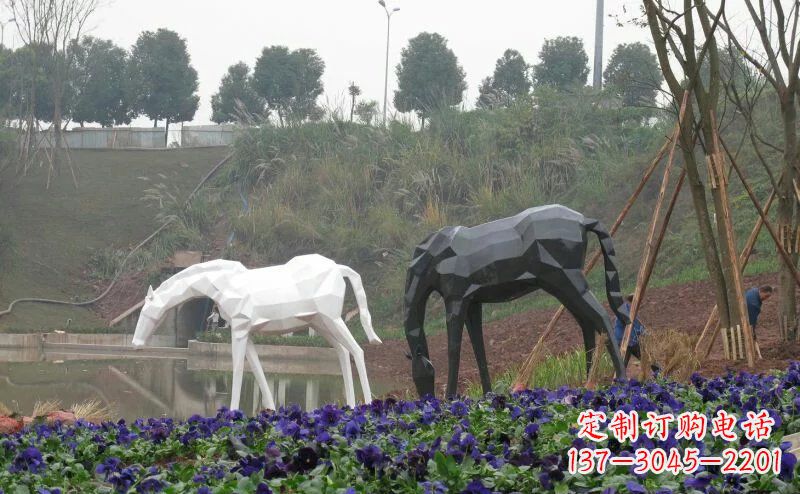 开封盛世之美,精美不锈钢动物雕塑