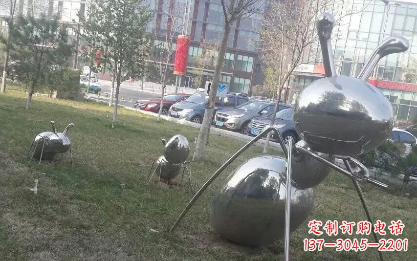 开封中领雕塑—不锈钢蚂蚁雕塑