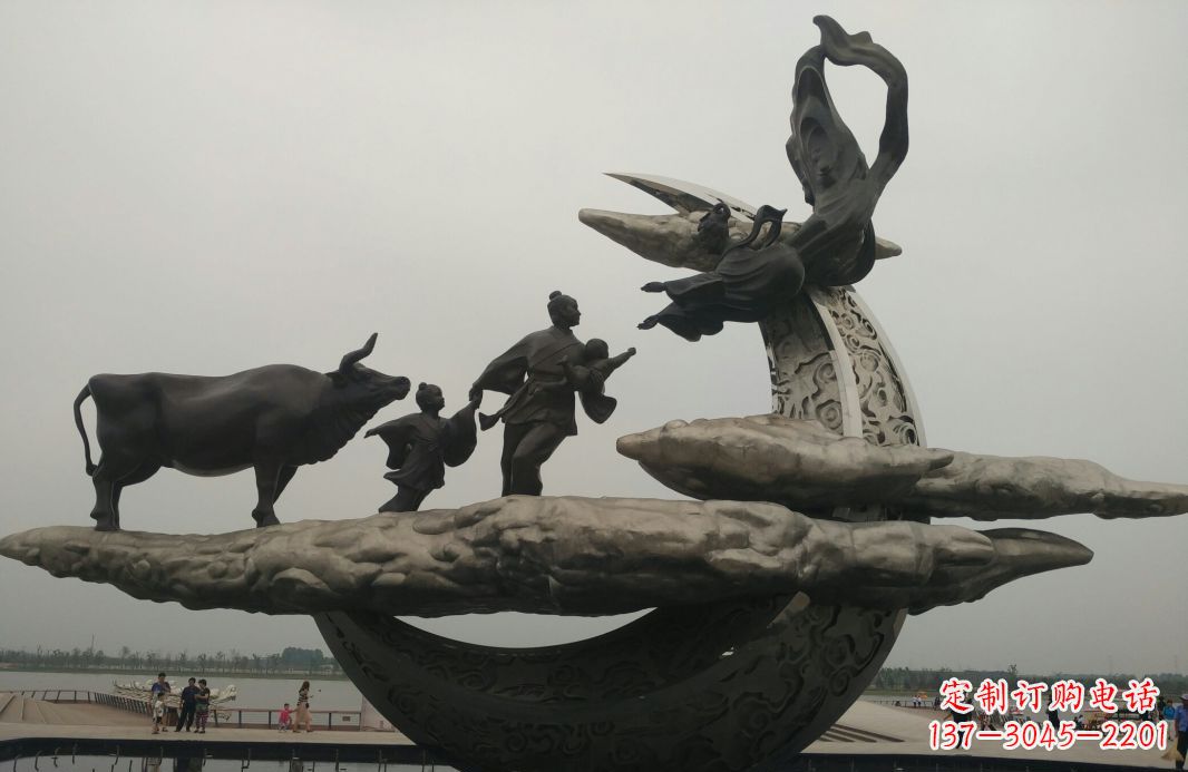 开封古典传说景观雕塑牛郎织女