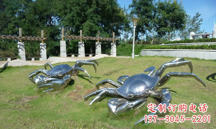 开封产品名称精美铸造不锈钢螃蟹雕塑
