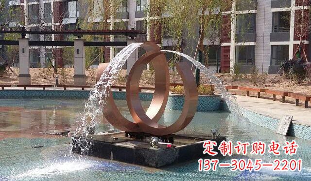 开封高贵典雅的不锈钢喷泉雕塑