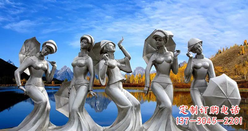 开封现代少女雕塑