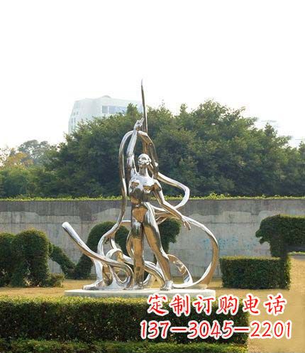 开封跳丝带魅力少女铜雕