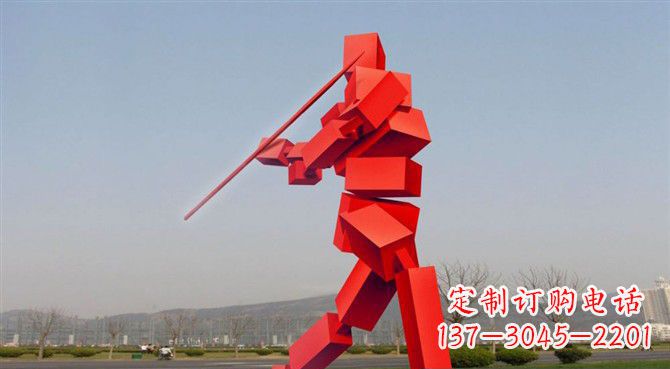 开封定制不锈钢标枪雕塑