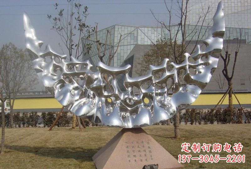 开封新款不锈钢月亮景观雕塑