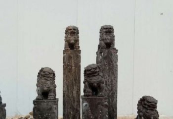 开封复古风格拴马桩雕塑
