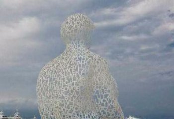开封不锈钢字母镂空人物雕塑