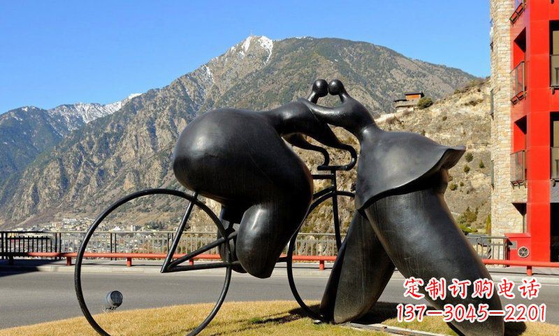 开封铸铁自行车雕塑