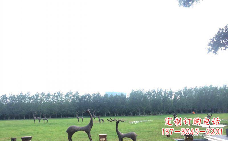 开封定制铜动物雕塑 – 小鹿