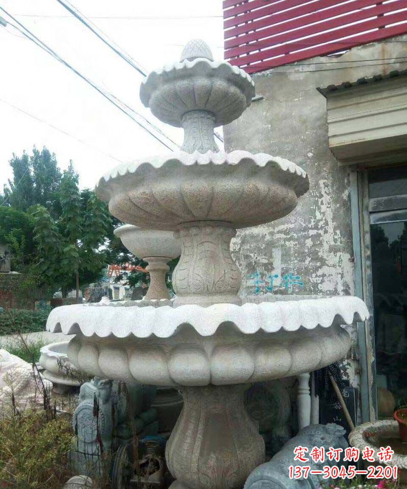 开封公园大理石多层喷泉景观石雕