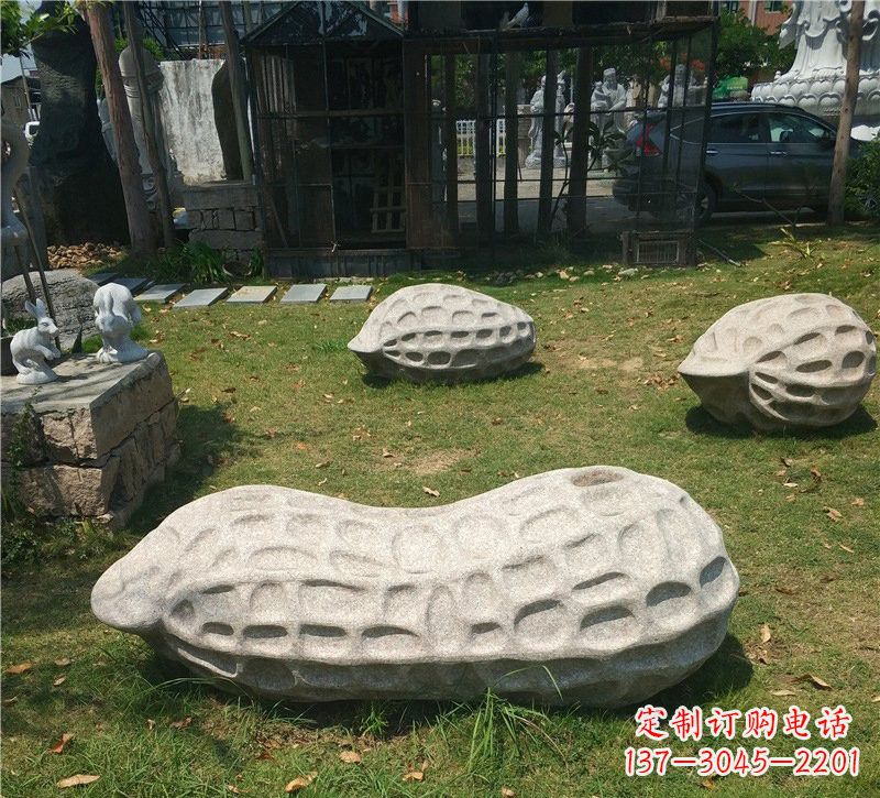 开封精美大理石花生雕塑