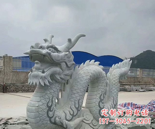 开封大理石生肖龙景观石雕