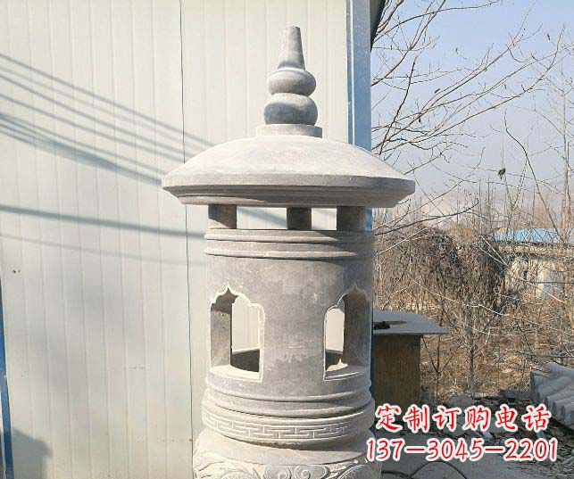 开封精美公园大理石石灯雕塑