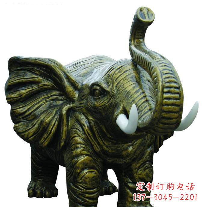 开封精美的铜大象雕塑