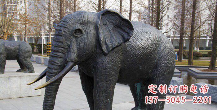 开封精致精美的大象公园雕塑