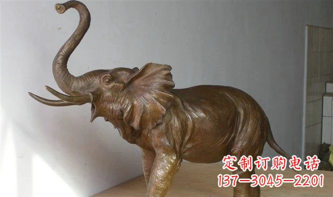 开封优雅大象招财铜雕