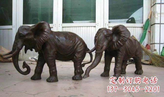 开封传统文化雕塑雕刻大象招财神像