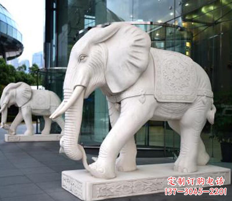 开封中领雕塑大象石雕,给您的公园一个气派