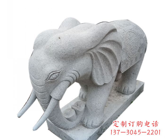 开封精美绝伦的大象大理石雕塑