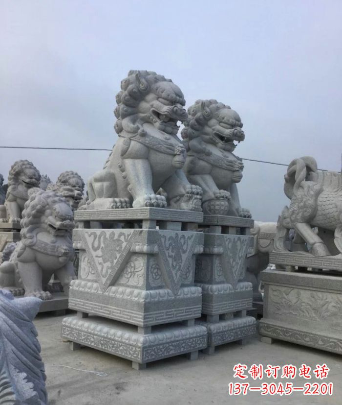 开封大理石狮子石雕