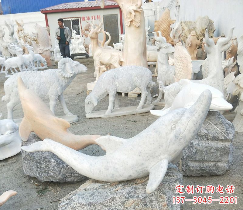开封精美海豚雕塑,添点视觉亮点