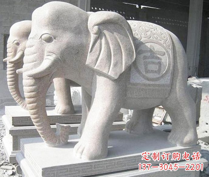 开封公园动物吉祥大象石雕 (2)