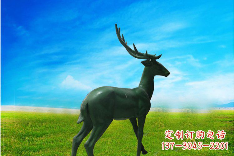 开封中领雕塑 | 公园动物梅花鹿铜雕
