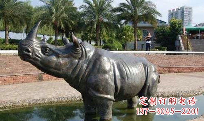 开封公园动物铜雕犀牛