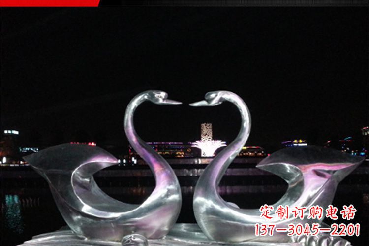 开封中领雕塑定制不锈钢仙鹤雕塑