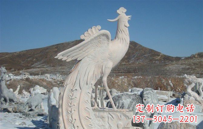 开封精美大型凤凰石雕