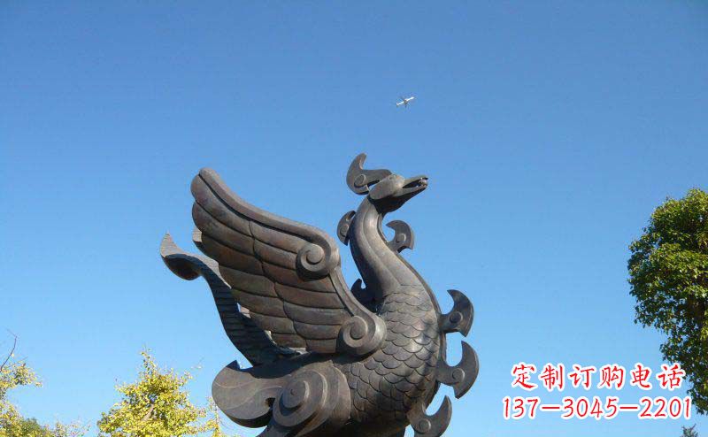 开封艺术雕塑 | 公园凤凰铜雕