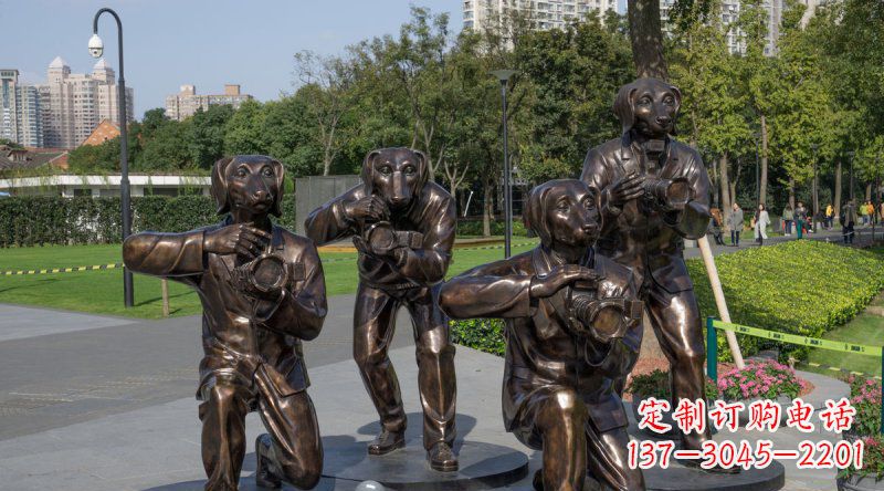 开封公园装饰雕塑——可爱活泼的狗雕塑
