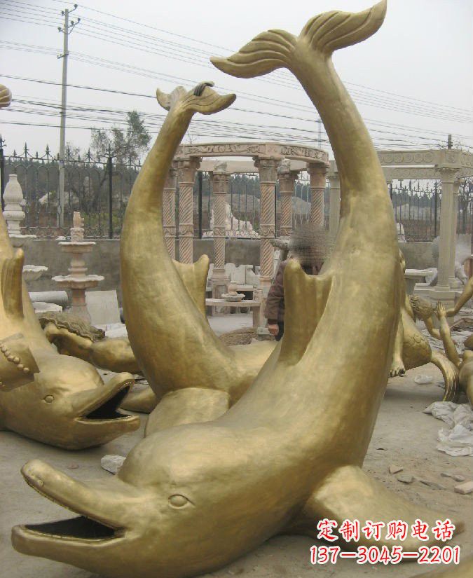 开封公园海豚铜雕