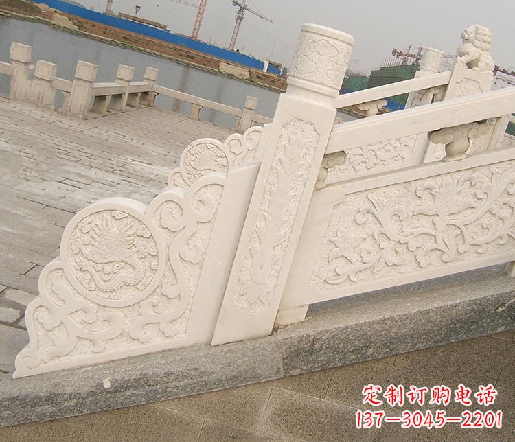 开封公园汉白玉栏板景观石雕 (2)