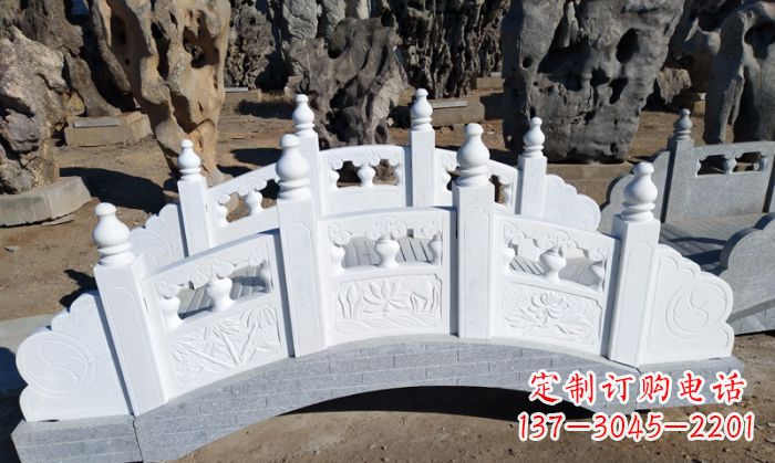 开封手工雕刻的汉白玉拱桥雕塑