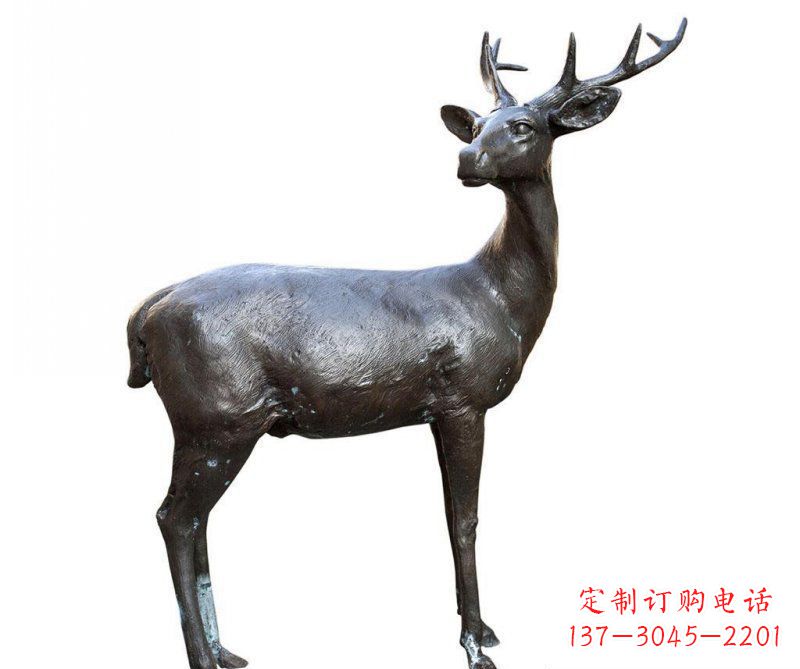 开封铜雕回头鹿动物雕塑