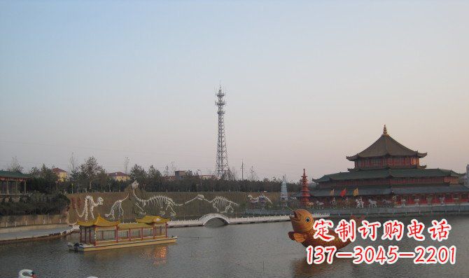 开封公园金鱼动物铜雕