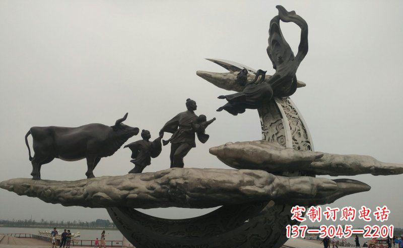 开封非凡爱恋不锈钢牛郎织女雕塑