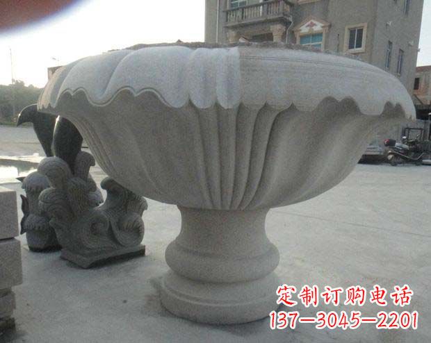 开封高端大理石花盆雕塑