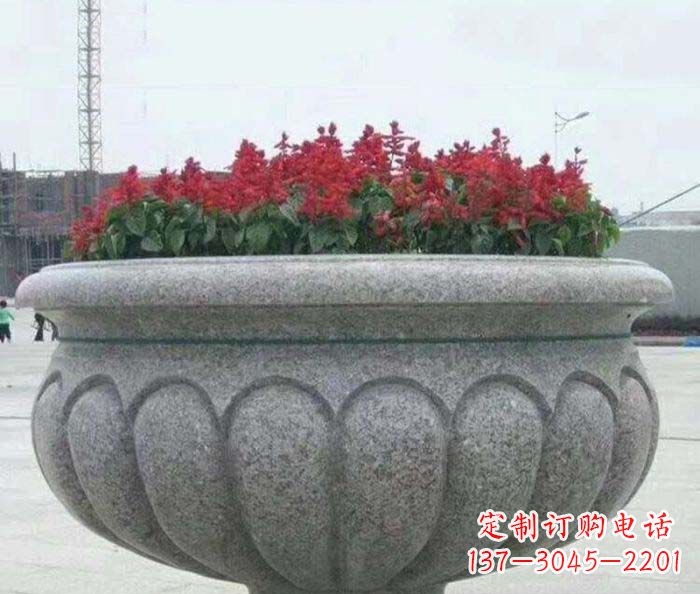 开封精美大理石花盆雕塑
