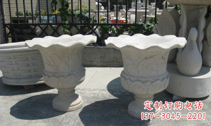 开封大理石花盆雕塑