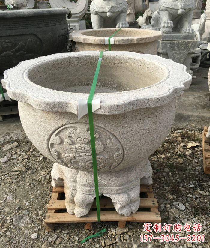 开封高品质大理石水缸雕塑