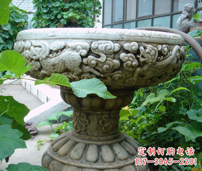 开封公园景观仿古花盆石雕
