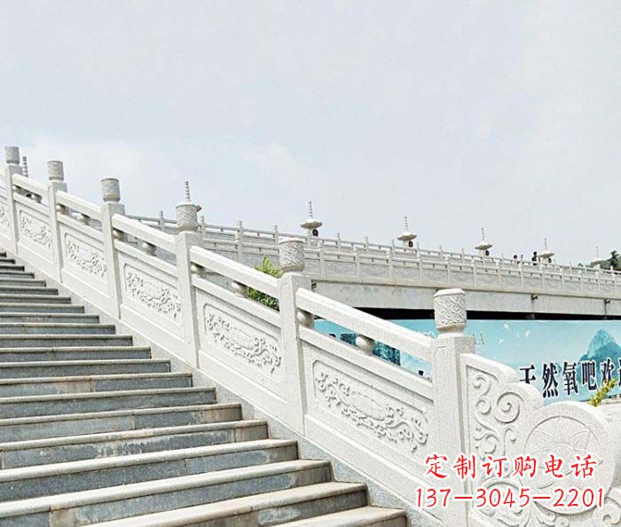 开封公园景观汉白玉石雕栏板 (2)